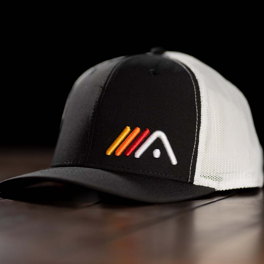 *MELON SIZE* Classic A Trucker - Black/White - Athletic Motion Golf